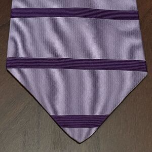 Vintage Brooks Brothers Makers Purple Handmade Men’s Necktie Made In Usa ￼